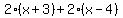 2%28x%2B3%29%2B2%28x-4%29