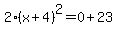 2%28x%2B4%29%5E2=0%2B23
