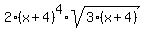 2%28x%2B4%29%5E4%2Asqrt%283%28x%2B4%29%29