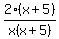 2%28x%2B5%29%2Fx%28x%2B5%29