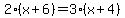 2%28x%2B6%29=3%28x%2B4%29