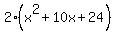2%28x%5E2%2B10x%2B24%29