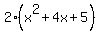 2%28x%5E2%2B4x%2B5%29