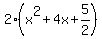 2%28x%5E2%2B4x%2B5%2F2%29