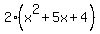 2%28x%5E2%2B5x%2B4%29