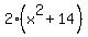 2%28x%5E2+%2B+14%29