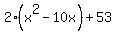 2%28x%5E2-10x%29%2B53