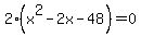 2%28x%5E2-2x-48%29=0