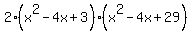2%28x%5E2-4x%2B3%29%28x%5E2+-+4x+%2B+29%29