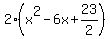 2%28x%5E2-6x%2B23%2F2%29