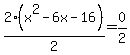 2%28x%5E2-6x-16%29%2F2=0%2F2