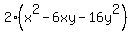 2%28x%5E2-6xy-16y%5E2%29