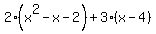 2%28x%5E2-x-2%29%2B3%28x-4%29