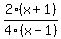 2%28x+%2B+1%29%2F4%28x+-+1%29