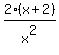 2%28x+%2B+2%29%2Fx%5E2%29