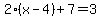 2%28x-+4%29+%2B+7+=+3