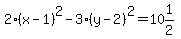 2%28x-1%29%5E2-3%28y-2%29%5E2=10%261%2F2