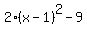 2%28x-1%29%5E2-9