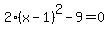 2%28x-1%29%5E2-9=0