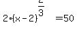 2%28x-2%29%5E%282%2F3%29+=+50