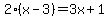 2%28x-3%29=3x%2B1