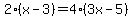2%28x-3%29=4%283x-5%29