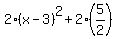 2%28x-3%29%5E2%2B2%285%2F2%29