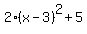 2%28x-3%29%5E2%2B5