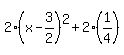 2%28x-3%2F2%29%5E2%2B2%281%2F4%29