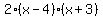 2%28x-4%29%28x%2B3%29