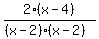 2%28x-4%29%2F%28%28x-2%29%28x-2%29%29