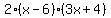 2%28x-6%29%283x%2B4%29