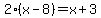 2%28x-8%29=x%2B3