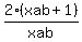 \"2%28xab+%2B+1%29%2Fxab\"