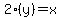 2%28y%29=x