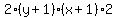 2%28y%2B1%29%28x%2B1%29%2A2