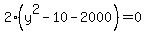 2%28y%5E2-10-2000%29=0