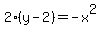 2%28y-2%29=-x%5E2