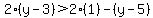 2%28y-3%29%3E2%281%29-%28y-5%29