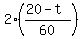 2%2A%28%2820-t%29%2F60%29
