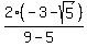 2%2A%28-3-sqrt%285%29%29%2F%289-5%29