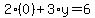 2%2A%280%29%2B3%2Ay=6