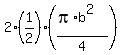 2%2A%281%2F2%29%2A%28%28pi%2Ab%5E2%29%2F4%29