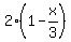 2%2A%281-+x%2F3%29