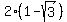 2%2A%281-sqrt%283%29%29