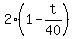 2%2A%281-t%2F40%29
