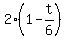 2%2A%281-t%2F6%29