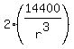 2%2A%2814400%2Fr%5E3%29