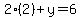 2%2A%282%29%2By=6
