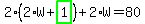 \"2%2A%282%2AW%2Bhighlight_green%28+1+%29%29%2B2%2AW=80\"